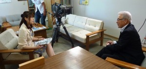 けいざいナビ北海道が取材に来られました。磯田アナウンサーより加藤会頭へのインタビュー。